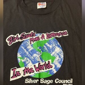 Vintage 90's Girl Scouts Make A Difference shirt size XL Single stitch Hanes tag
